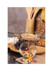 Bambum Duo - 7'li Dönen Tepsili Bambu Silikonlu Kapaklı Hava Aldırmaz Cam Kahvaltılık 300 ml